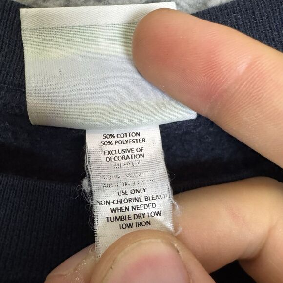 S Georgetown Hoyas Sweatshirt Mens S Blue Crew Neck Sweater Spell Out - Picture 4 of 8